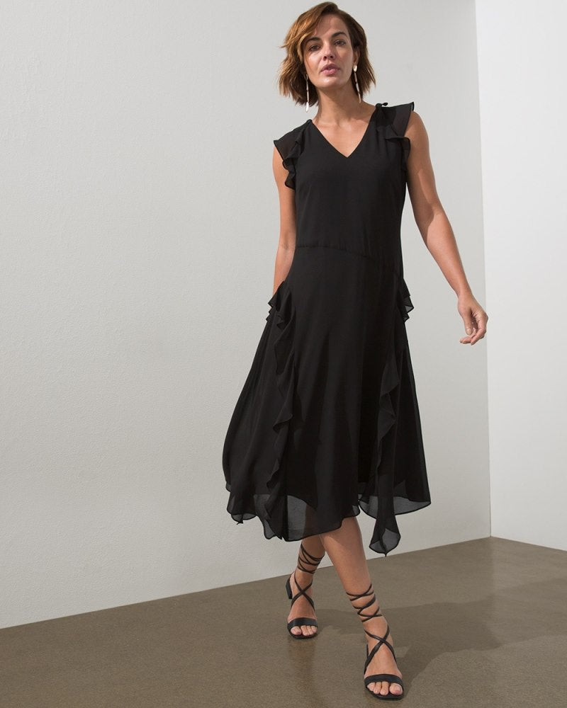 Unisex Weekend Chiffon Midi Dress