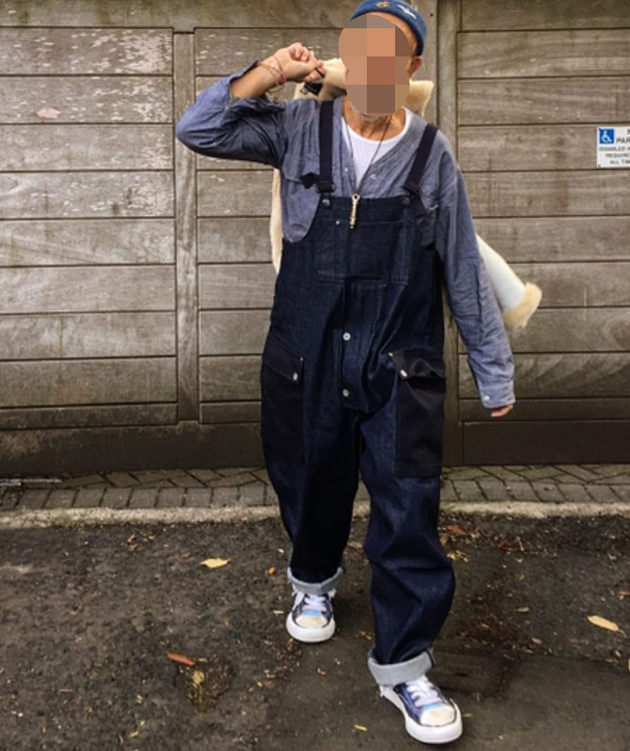 Unisex Denim Overalls - Black