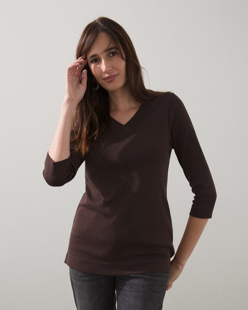 Unisex V-Neck T-Shirt - Olive