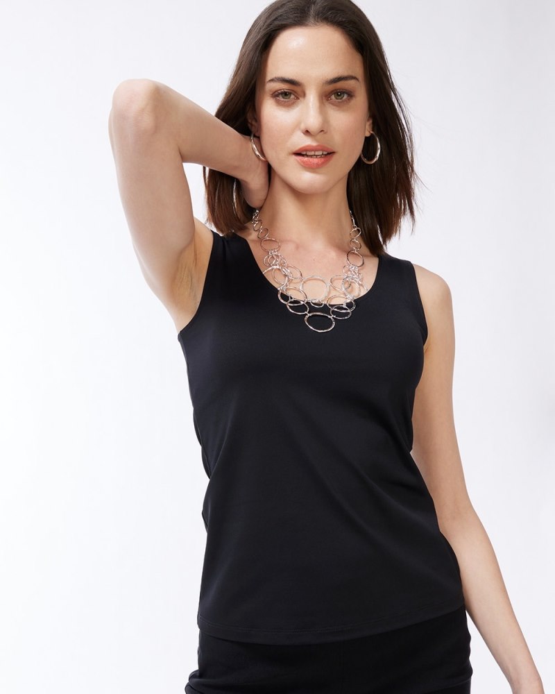 Unisex Cotton Tank Top - Black