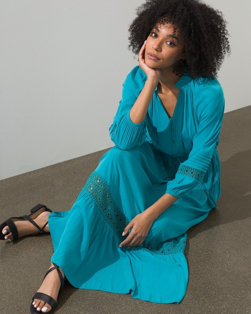 Unisex Relaxed Chiffon Maxi Dress