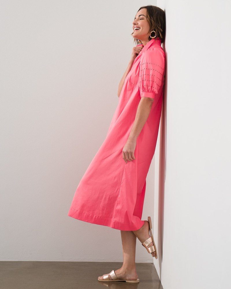 Unisex Chiffon Midi Dress - Rust