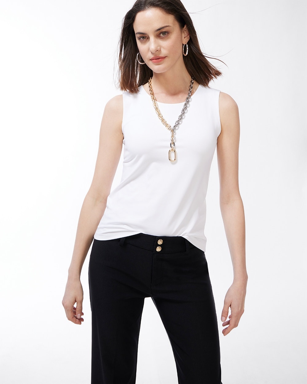 Unisex Turtleneck Tank Top - Black