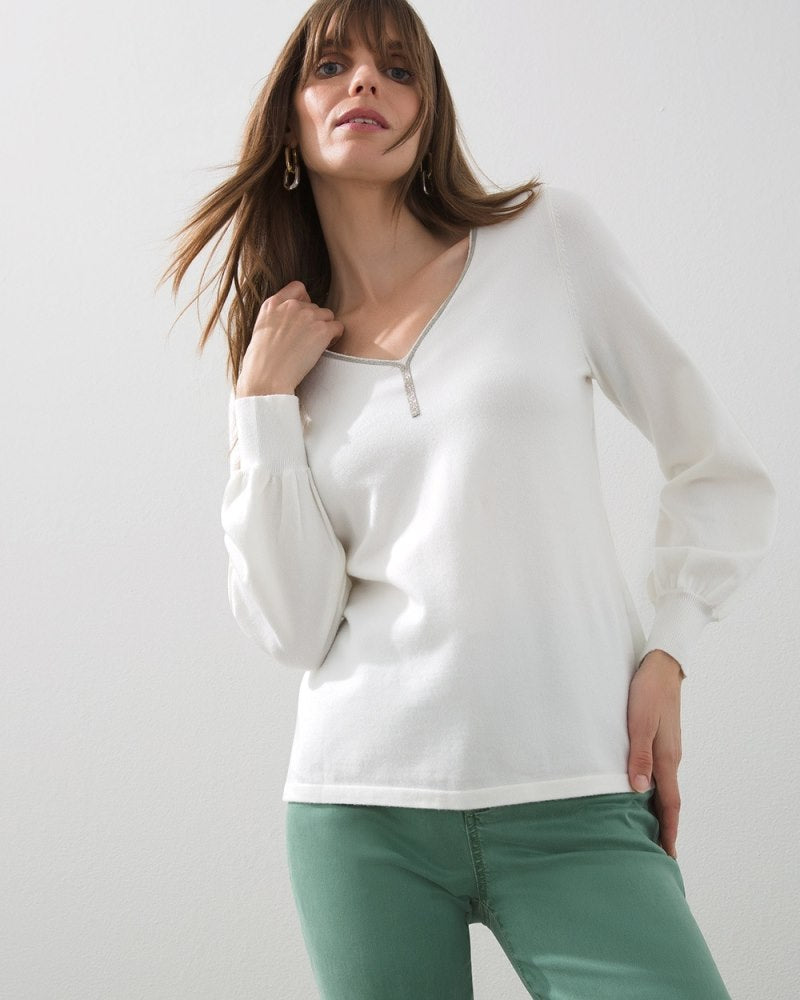 Unisex Cotton Sweater - Cream