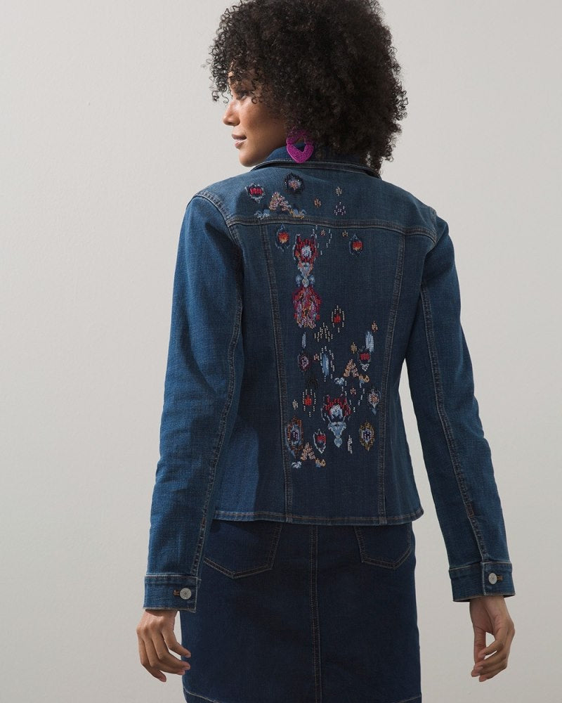 Unisex Denim Jacket with Button Front - Khaki