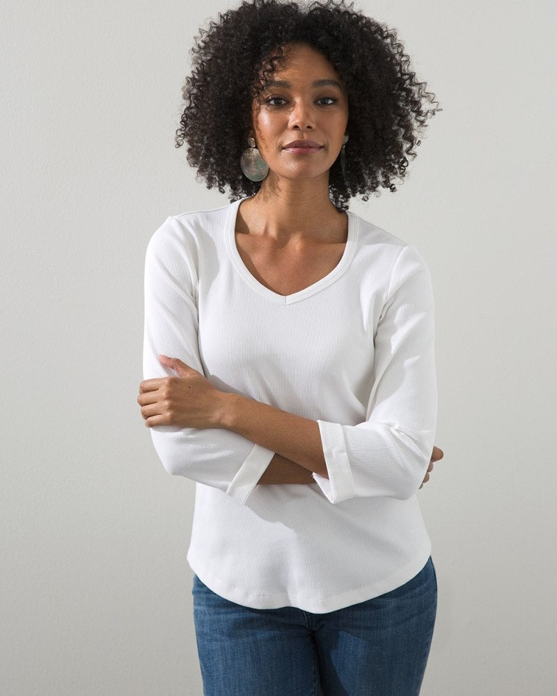 Unisex Essential Ribbed Knit T-Shirt