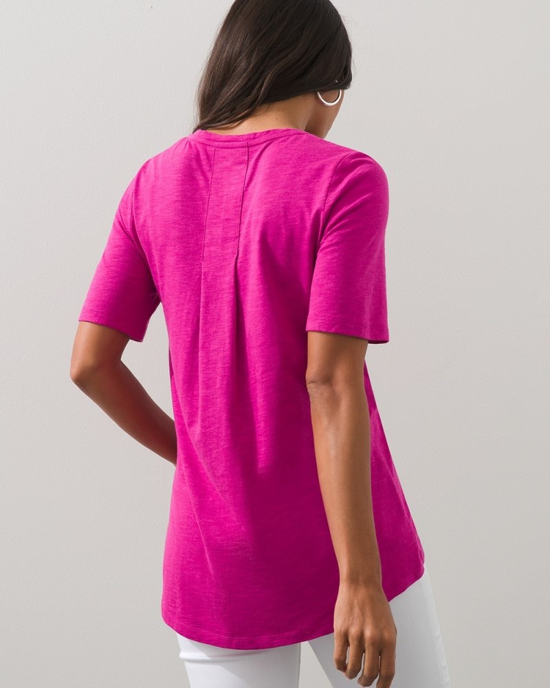 Unisex V-Neck T-Shirt - Rust